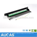 25 port circuit board shielded voice patch panel /RJ11 telephone voice wiring block /110 dual IDC 100 pair cable management